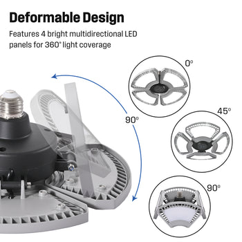8000 Lumen LED Deformable Utility Light, Set of 2