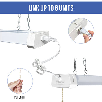 5500 Lumen LED Shop Light, 2 Pack