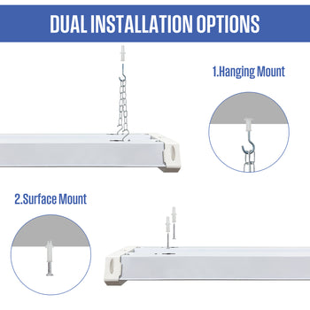 5500 Lumen LED Shop Light, 2 Pack