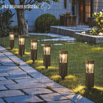 30 Lumen Solar Filament LED Bollard Path Light, Set of 6
