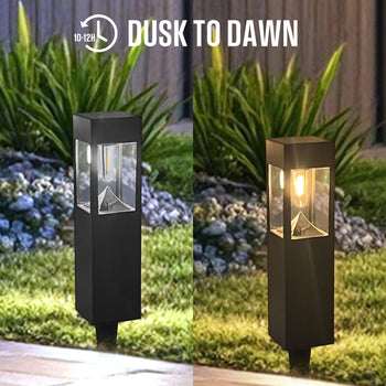 30 Lumen Solar Filament LED Bollard Path Light, Set of 6