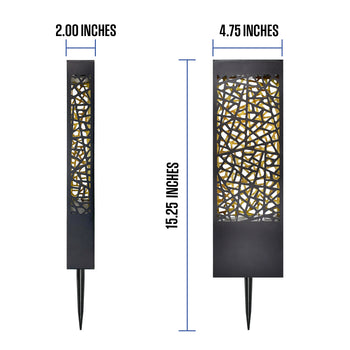 30 Lumen Solar Bollard Path Light Set Warm White + 7 Color Changing, Set of 5