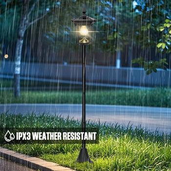 100 Lumen Solar Filament Post Light, Set of 2