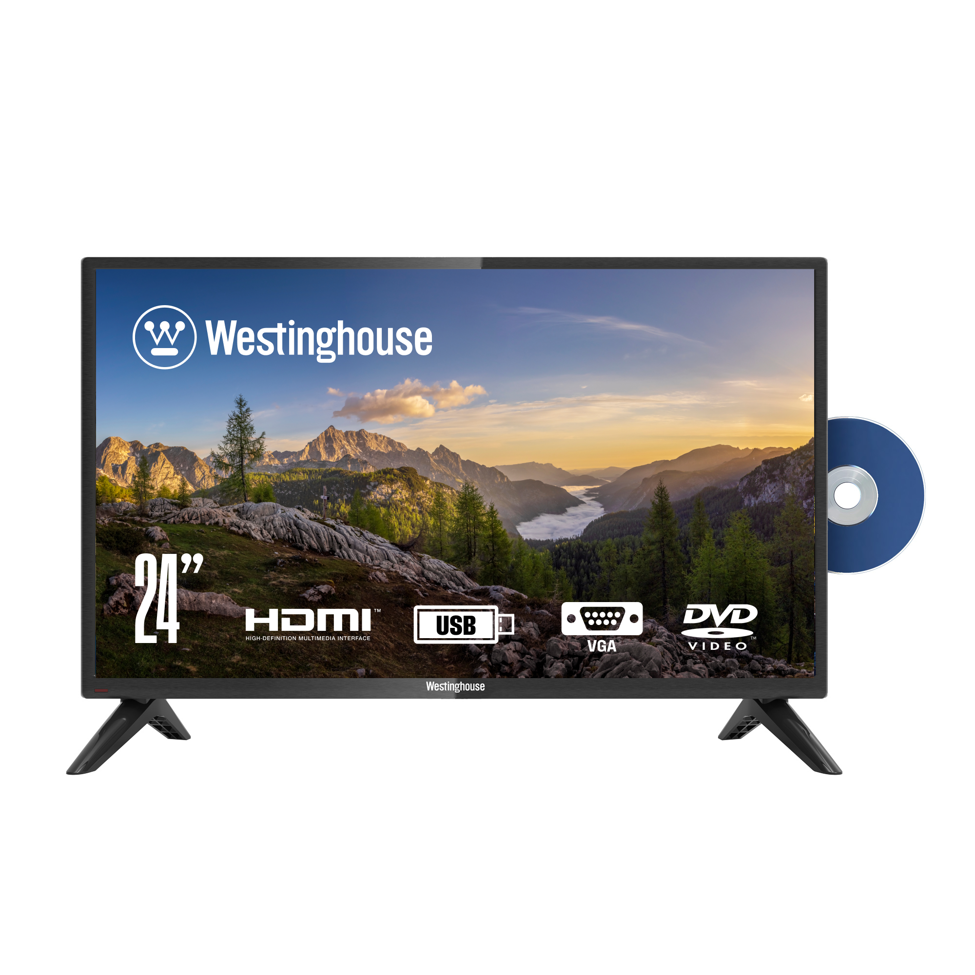 RD24H1 24 inch HD LED TV with DVD player Triple tuner, HDMI and USB  connection - AntteQ Group B.V.