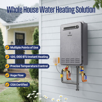 Apolo Performance Tankless Outdoor Propane Water Heater, 120,000 BTU