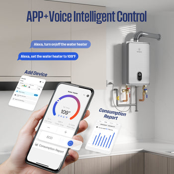 Apolo Performance Tankless Indoor Natural Gas Water Heater, 120,000 BTU