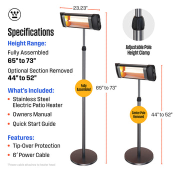 Pole Mounted Infrared Electric Outdoor Heater