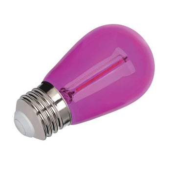 2 Watt (40 Watt Equivalent) S14 Filament LED Light Bulb, Pink