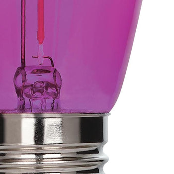 2 Watt (40 Watt Equivalent) S14 Filament LED Light Bulb, Pink