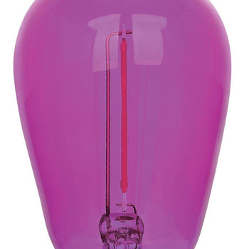 2 Watt (40 Watt Equivalent) S14 Filament LED Light Bulb, Pink