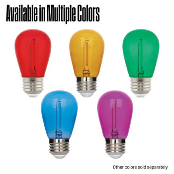 2 Watt (40 Watt Equivalent) S14 Filament LED Light Bulb, Pink