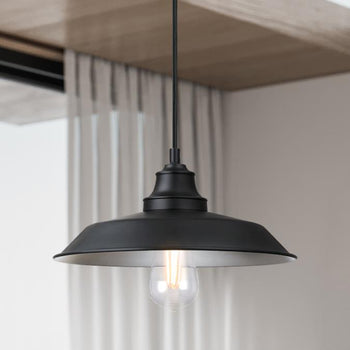 Iron Hill Pendant, Matte Black Finish