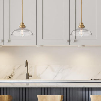 Iron Hill Pendant, Brushed Brass Finish