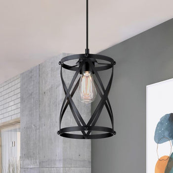 Isadora Mini Pendant, Matte Black Finish