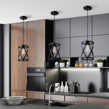 Isadora Mini Pendant, Matte Black Finish