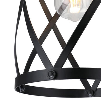 Isadora Mini Pendant, Matte Black Finish