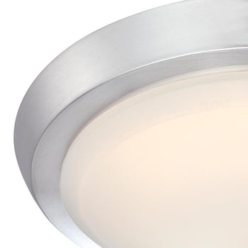 Morrell 11 inch LED Indoor Flush Mount Ceiling Fixture, Brushed Nickel