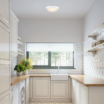 Morrell 11 inch LED Indoor Flush Mount Ceiling Fixture, White