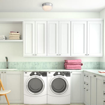 Lakehurst 7 inch Indoor Flush Mount Ceiling Fixture, Brushed Nickel