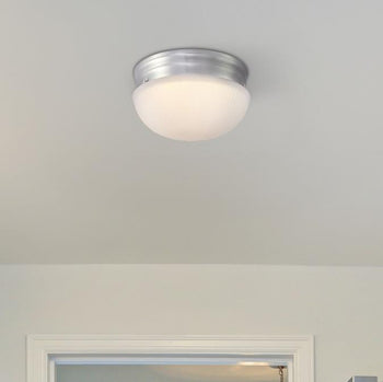 Lakehurst 7 inch Indoor Flush Mount Ceiling Fixture, Brushed Nickel