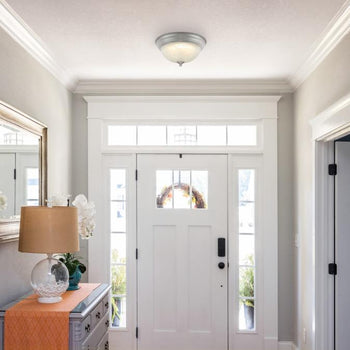 Dubrow 11 inch Indoor Flush Mount Ceiling Fixture, Brushed Nickel