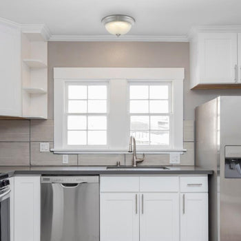 Dubrow 11 inch Indoor Flush Mount Ceiling Fixture, Brushed Nickel