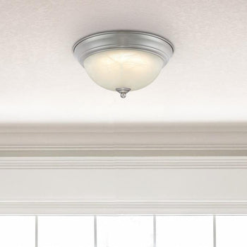Dubrow 11 inch Indoor Flush Mount Ceiling Fixture, Brushed Nickel