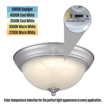 Dubrow 11 inch Indoor Flush Mount Ceiling Fixture, Brushed Nickel