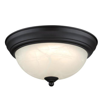 Dubrow 11 inch Indoor Flush Mount Ceiling Fixture, Black-Bronze
