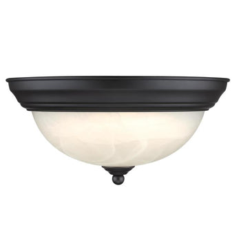 Dubrow 11 inch Indoor Flush Mount Ceiling Fixture, Black-Bronze