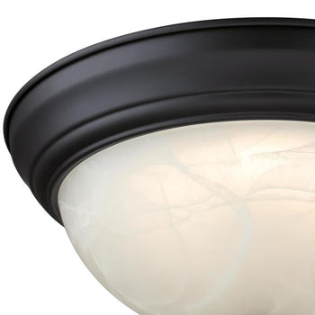 Dubrow 11 inch Indoor Flush Mount Ceiling Fixture, Black-Bronze