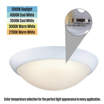 Redbank 11 inch Indoor Flush Mount Ceiling Fixture, White