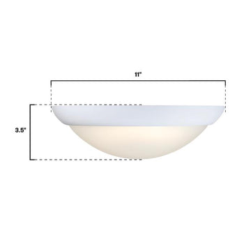 Redbank 11 inch Indoor Flush Mount Ceiling Fixture, White