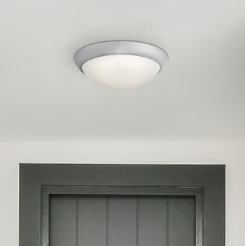 Redbank 11 inch Indoor Flush Mount Ceiling Fixture, Brushed Nickel
