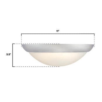Redbank 11 inch Indoor Flush Mount Ceiling Fixture, Brushed Nickel