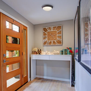 Redbank 11 inch Indoor Flush Mount Ceiling Fixture, Black-Bronze