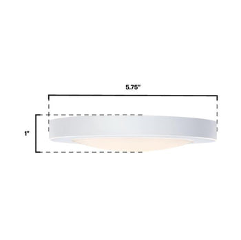 6 inch, 8 Watt Dimmable LED Indoor/Outdoor Flush Mount Ceiling Fixture