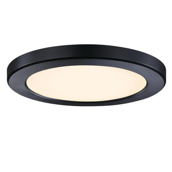 9 inch, 18 Watt Dimmable LED Indoor/Outdoor Flush Mount Ceiling Fixture, Black