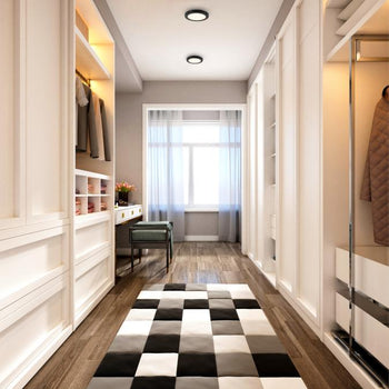 9 inch, 18 Watt Dimmable LED Indoor/Outdoor Flush Mount Ceiling Fixture, Black