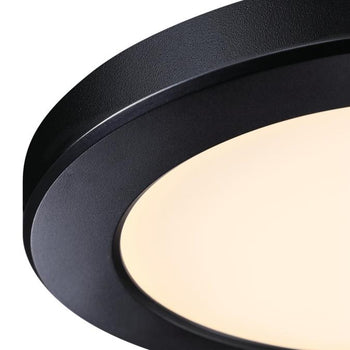 9 inch, 18 Watt Dimmable LED Indoor/Outdoor Flush Mount Ceiling Fixture, Black