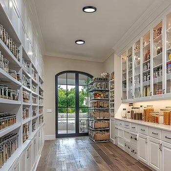 5 inch, 11 Watt Dimmable LED Indoor/Outdoor Flush Mount Ceiling Fixture, Black