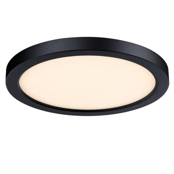 7 inch, 17 Watt Dimmable LED Indoor/Outdoor Flush Mount Ceiling Fixture, Black