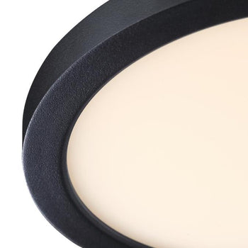 7 inch, 17 Watt Dimmable LED Indoor/Outdoor Flush Mount Ceiling Fixture, Black