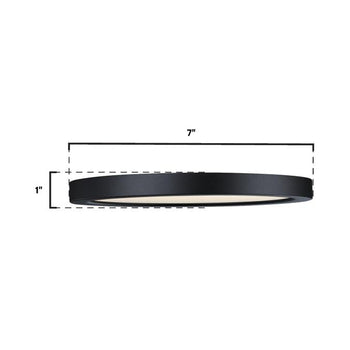 7 inch, 17 Watt Dimmable LED Indoor/Outdoor Flush Mount Ceiling Fixture, Black