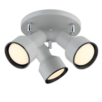 Remick Three-Light Indoor Multi-Directional Flush Mount Ceiling Fixture, Off White Finish