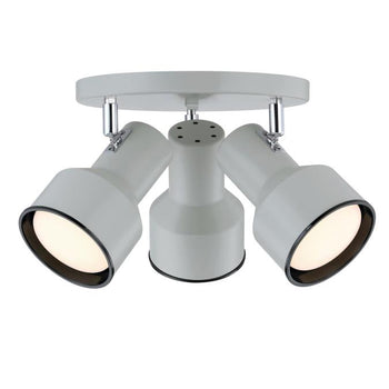 Remick Three-Light Indoor Multi-Directional Flush Mount Ceiling Fixture, Off White Finish