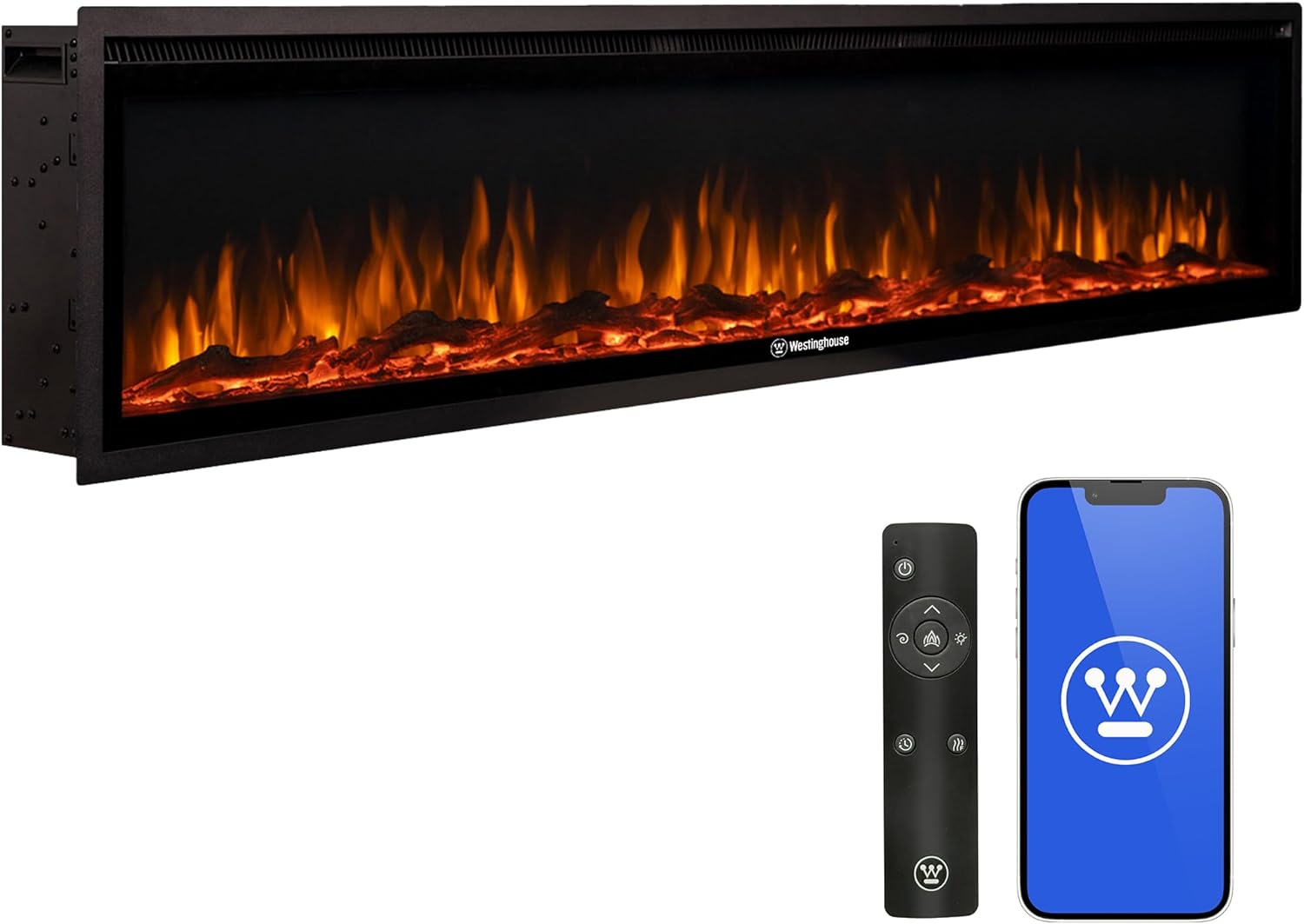 74 Inch Electric Fireplace Heater | Westinghouse