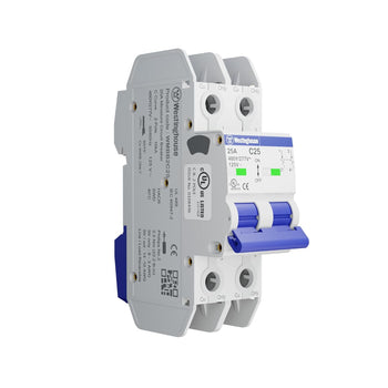 25A 2 Pole Miniature Circuit Breaker C Curve