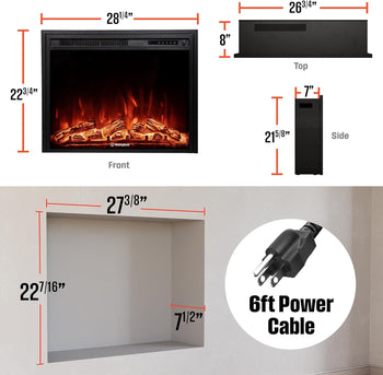 28 inch Fireplace Heater