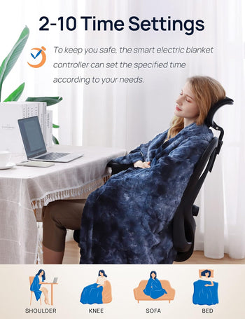 Electric Heated Faux Fur Blanket 50